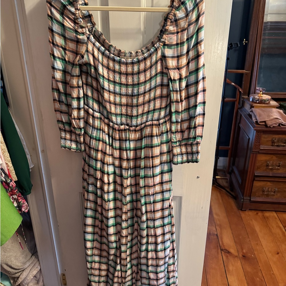 Plaid Long Sleeve Maeve by Anthropologie Dress